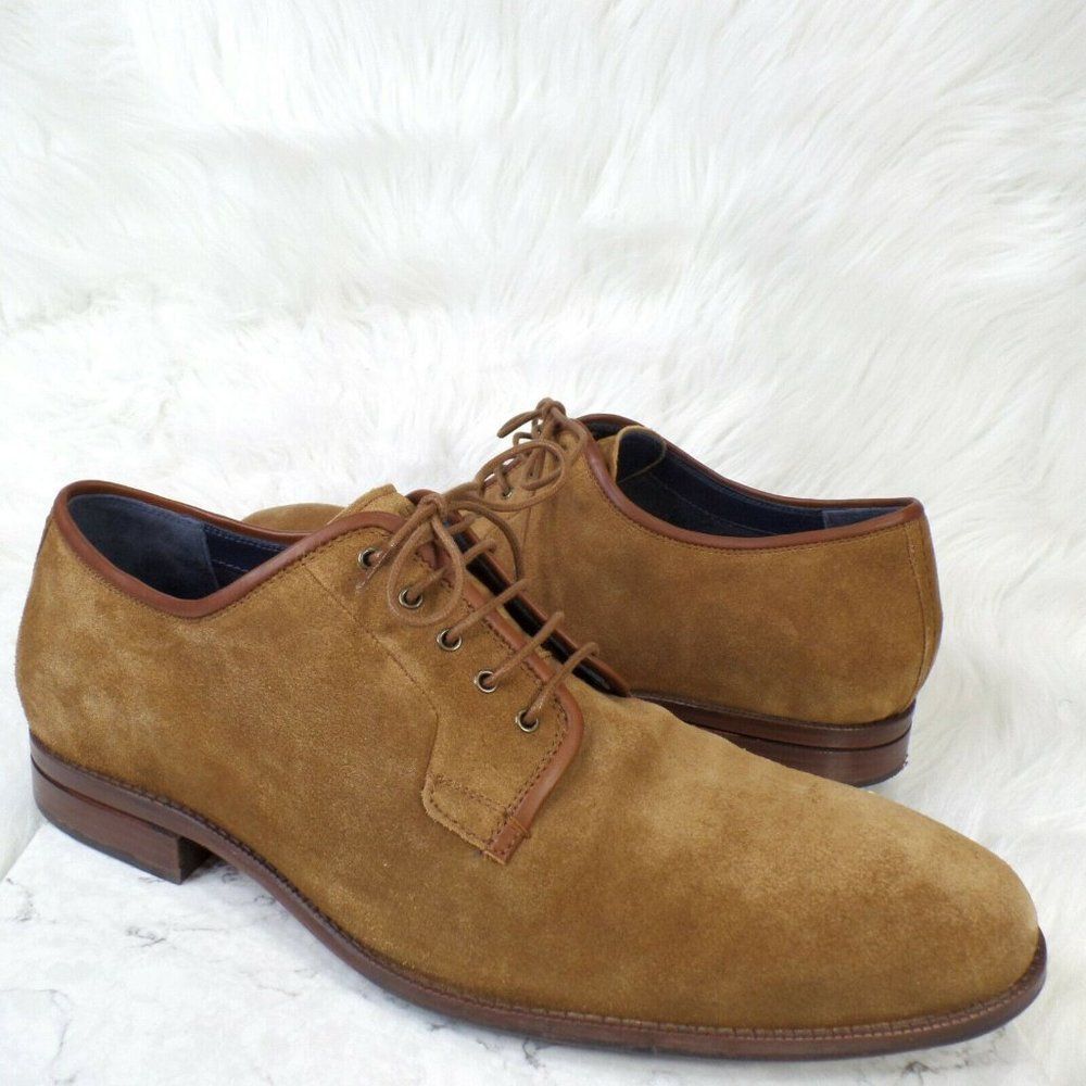 Cole Haan Williams Grand OS 360 Chestnut Brown Bourbon Suede Derby Oxfords 13M